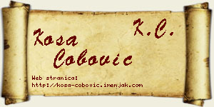 Kosa Čobović vizit kartica
